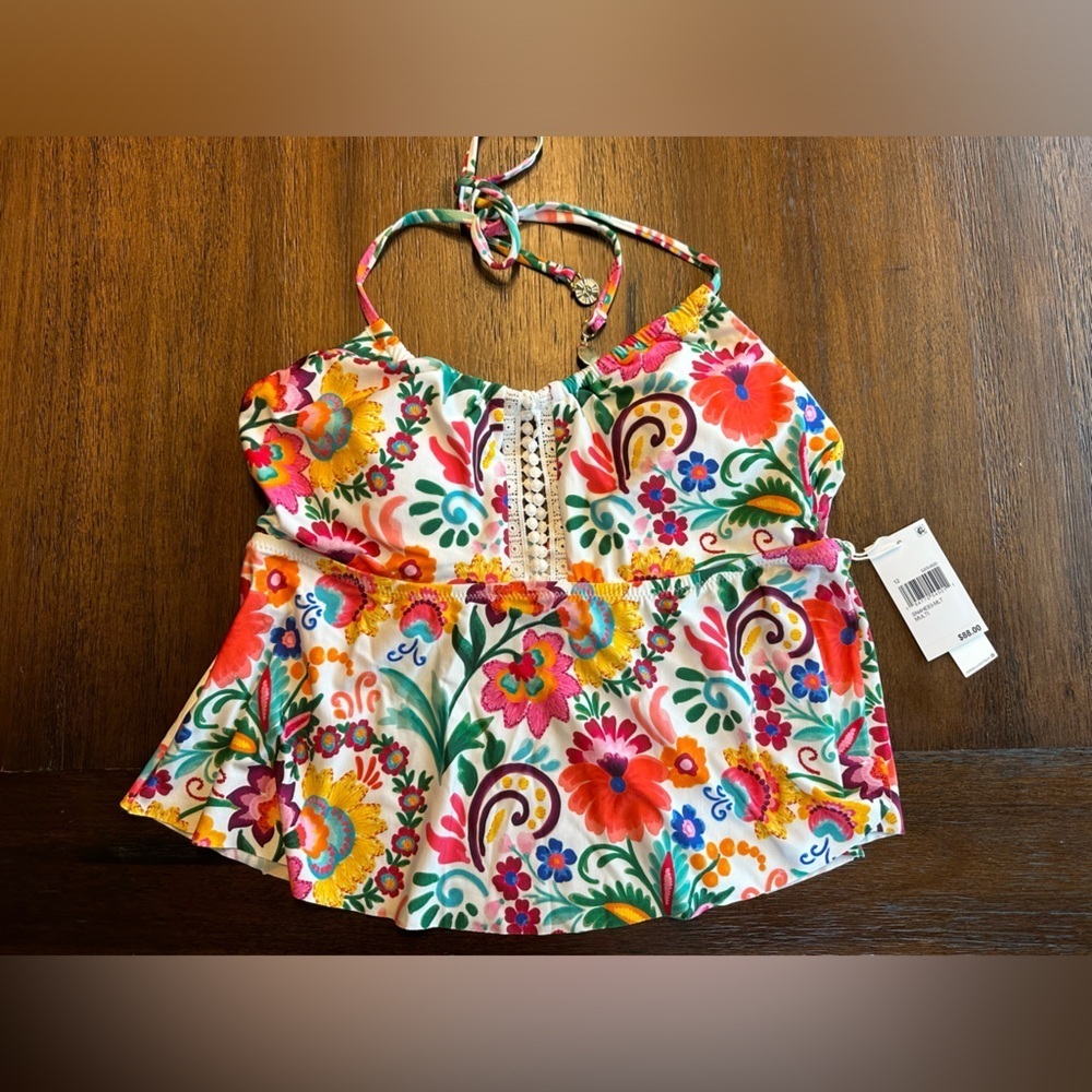 Sunshine 79 Women’s Bonita Floral Halter Top- size 10
